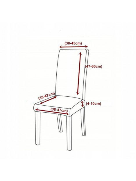 Pokrowiec na krzesło kremowy biały elastyczny