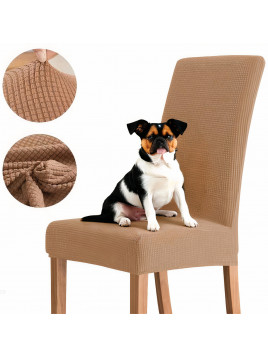 Pokrowiec na krzesło beżowy khaki elastyczny