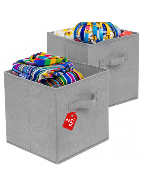 Zestaw 2 x pudełko do przechowywania ubrań lub zabawek