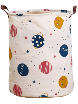 Kosz na zabawki ze wzorem planet układu słonecznego