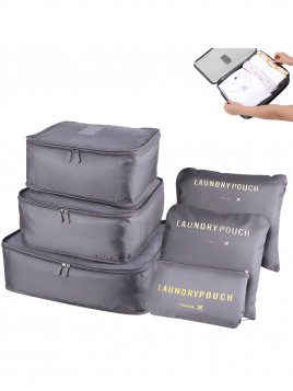 Komplet organizerów podróżnych 6 sztuk do walizki