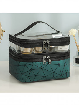 Dwukomorowa kosmetyczka kuferek kosmetyczny