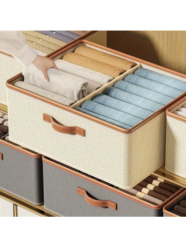 Duży organizer do szafy beżowy na ubrania