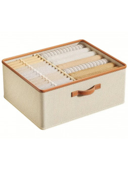 Duży organizer do szafy beżowy na ubrania