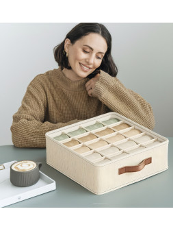 Organizer na skarpetki do szuflady z przegródkami beżowy