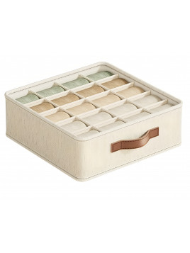 Organizer na skarpetki do szuflady z przegródkami beżowy