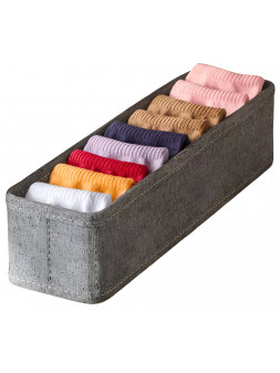 Wąski organizer na bieliznę i skarpetki do szuflady szary