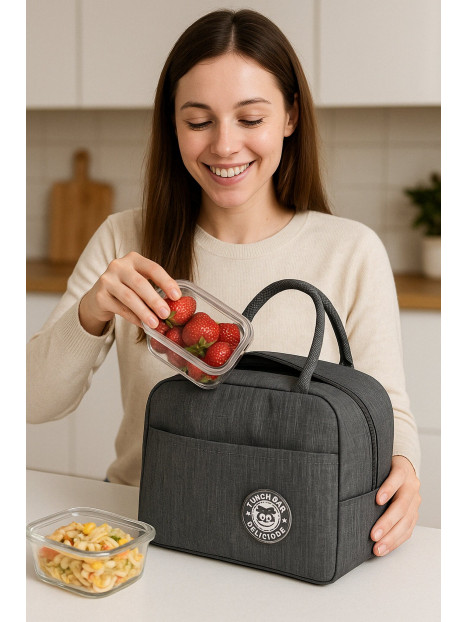 Torba Termiczna Śniadaniowa Izolacyjna Na Jedzenie Piknik Plażę Lunch Box