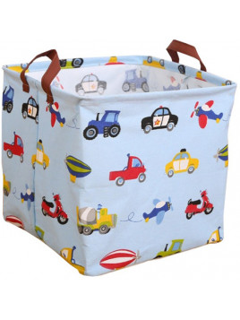 Kosz na zabawki dla chłopca kwadratowy